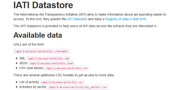 IATI Datastore